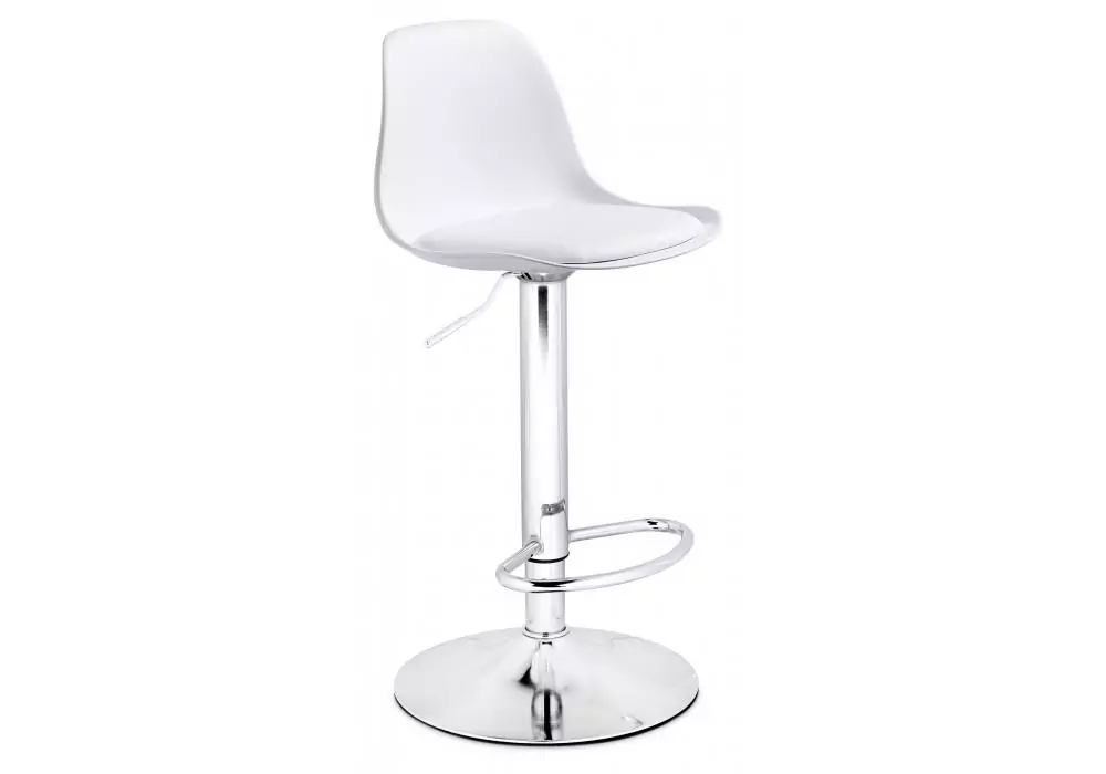Барный стул Woodville Soft white / chrome – купить в интернет-магазине Барный стул Woodville Soft white / chrome – главное изображение продукта