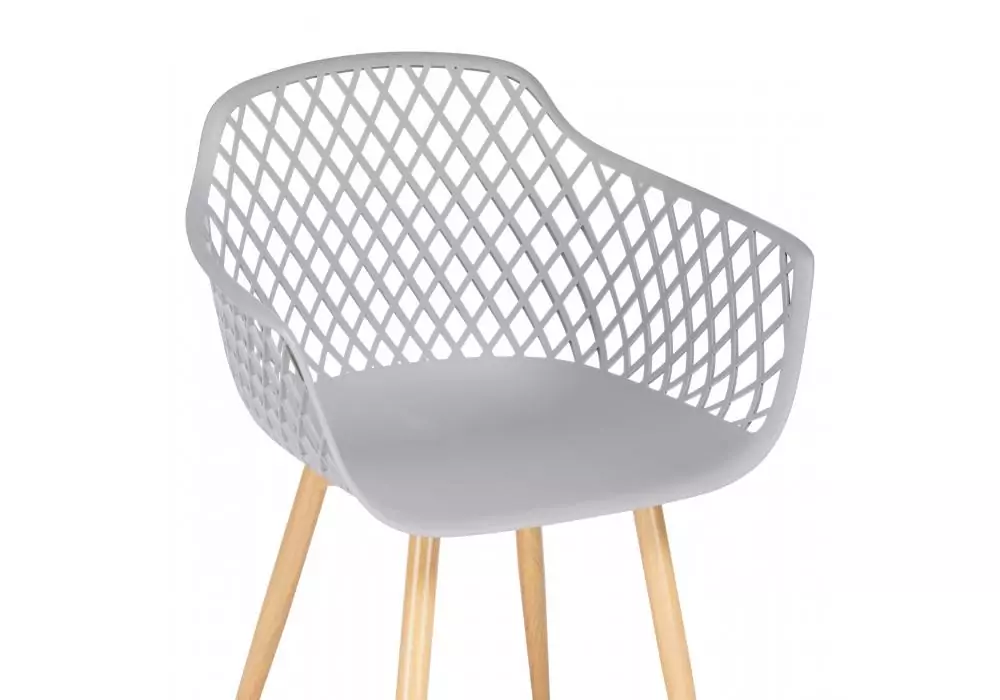 Пластиковый стул Woodville Rikon gray / wood – дополнительное изображение продукта