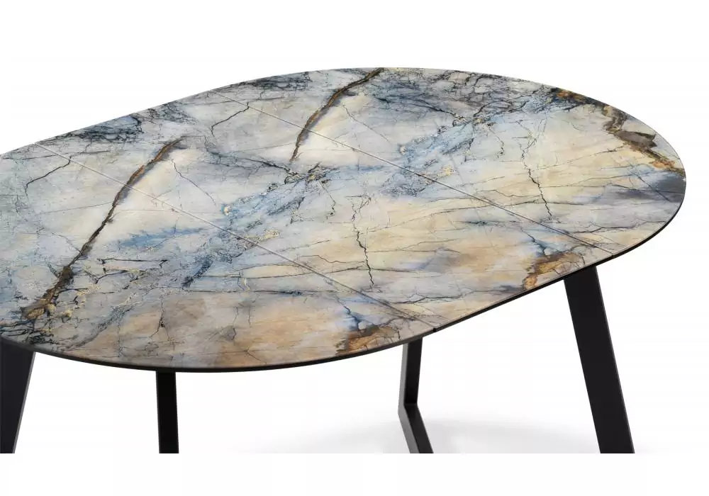 Стол стеклянный Woodville Алингсос 100(140)х100х76 магеллан / черный – дополнительное изображение продукта