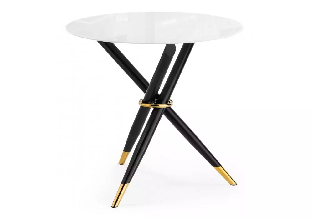Стол стеклянный Woodville Rock white / black – дополнительное изображение продукта