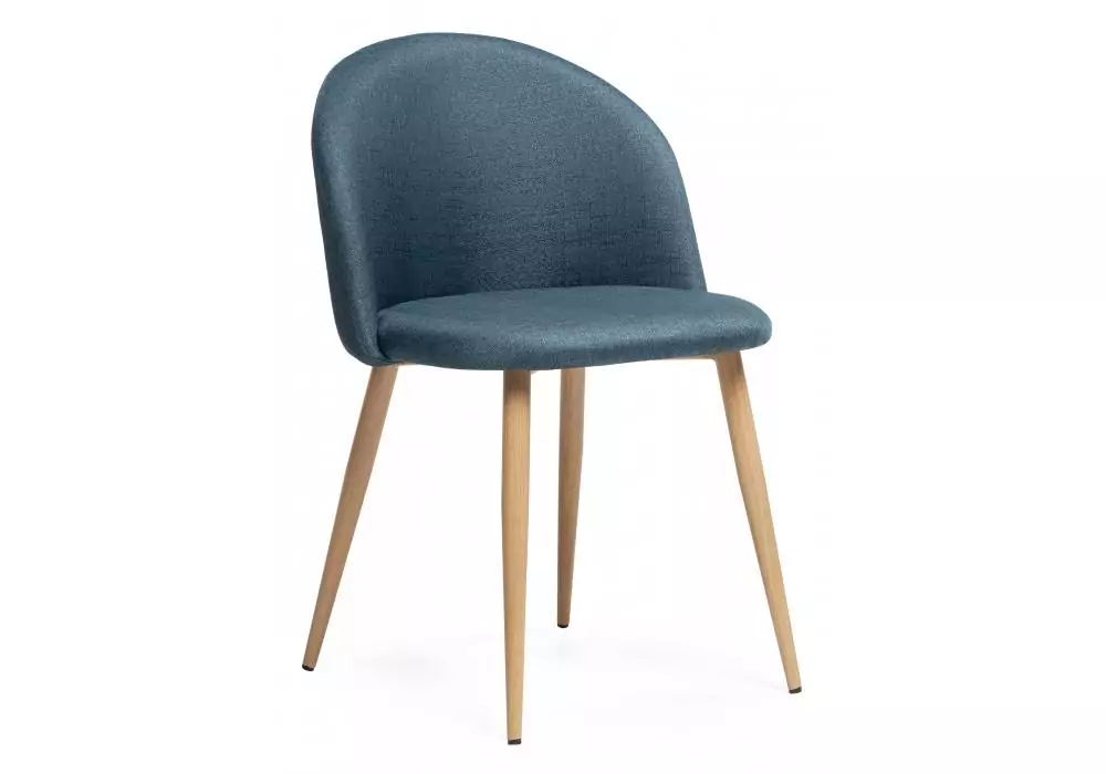 Стул на металлокаркасе Woodville Aldo blue / wood – главное изображение продукта