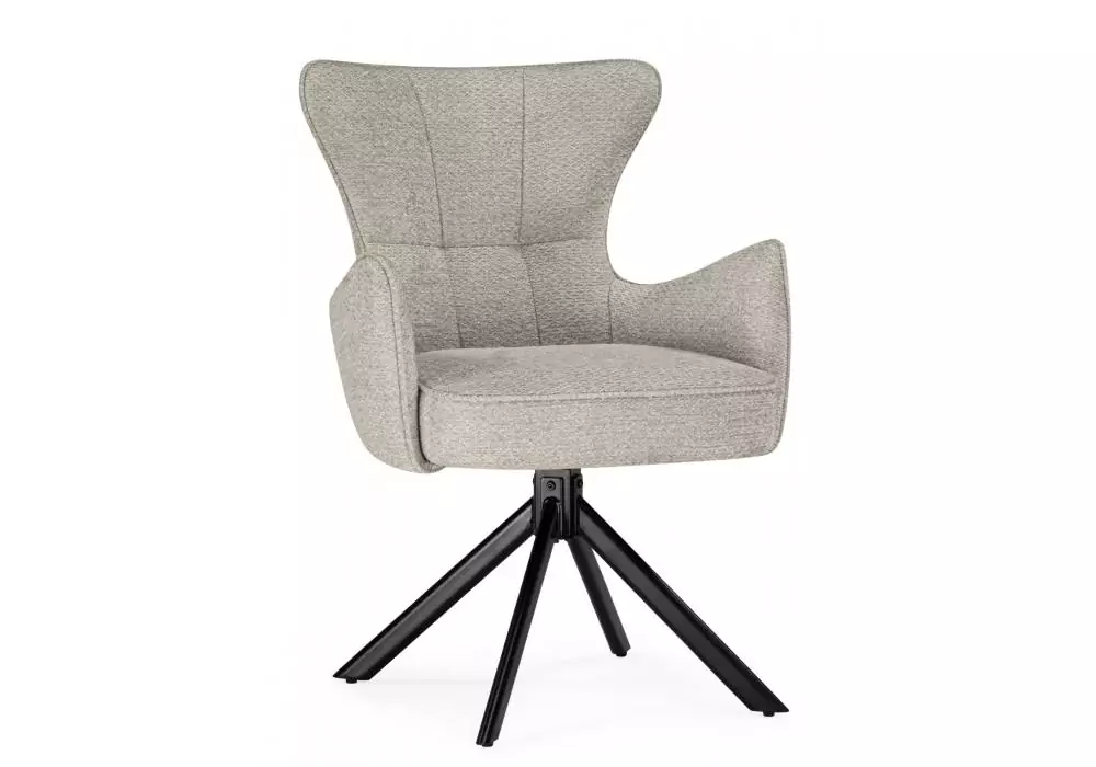 Стул на металлокаркасе Woodville Atlanta beige / black крутящийся – главное изображение продукта