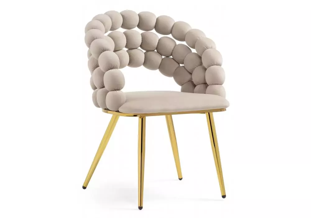 Стул на металлокаркасе Woodville Ball beige / gold – главное изображение продукта