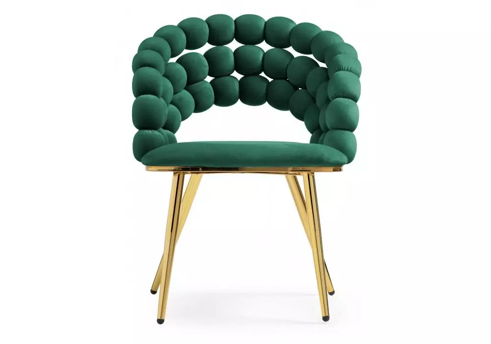 Стул на металлокаркасе Woodville Ball green / gold – дополнительное изображение продукта