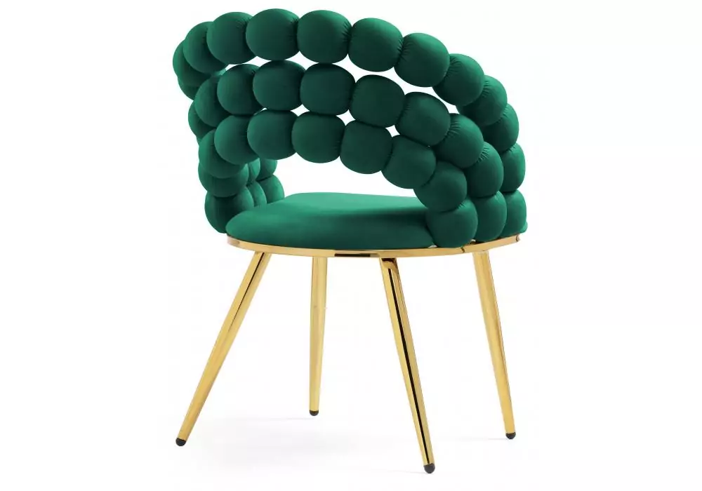 Стул на металлокаркасе Woodville Ball green / gold – дополнительное изображение продукта