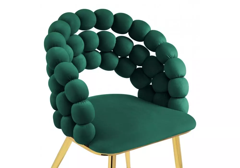 Стул на металлокаркасе Woodville Ball green / gold – дополнительное изображение продукта