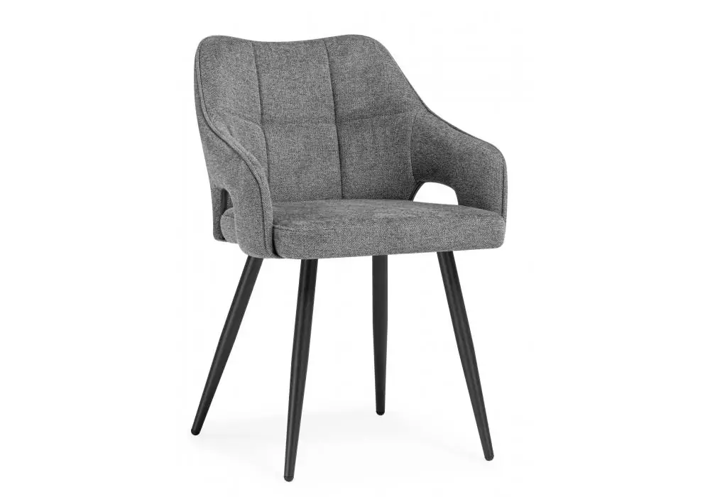 Стул на металлокаркасе Woodville Hera dark gray / black – главное изображение продукта