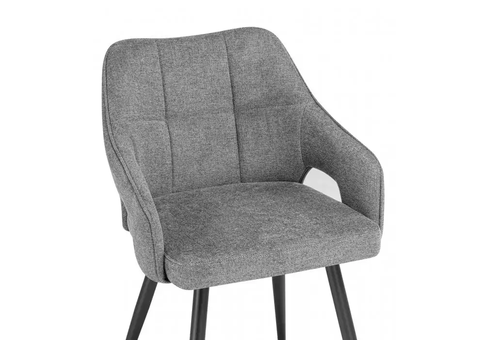 Стул на металлокаркасе Woodville Hera dark gray / black – дополнительное изображение продукта
