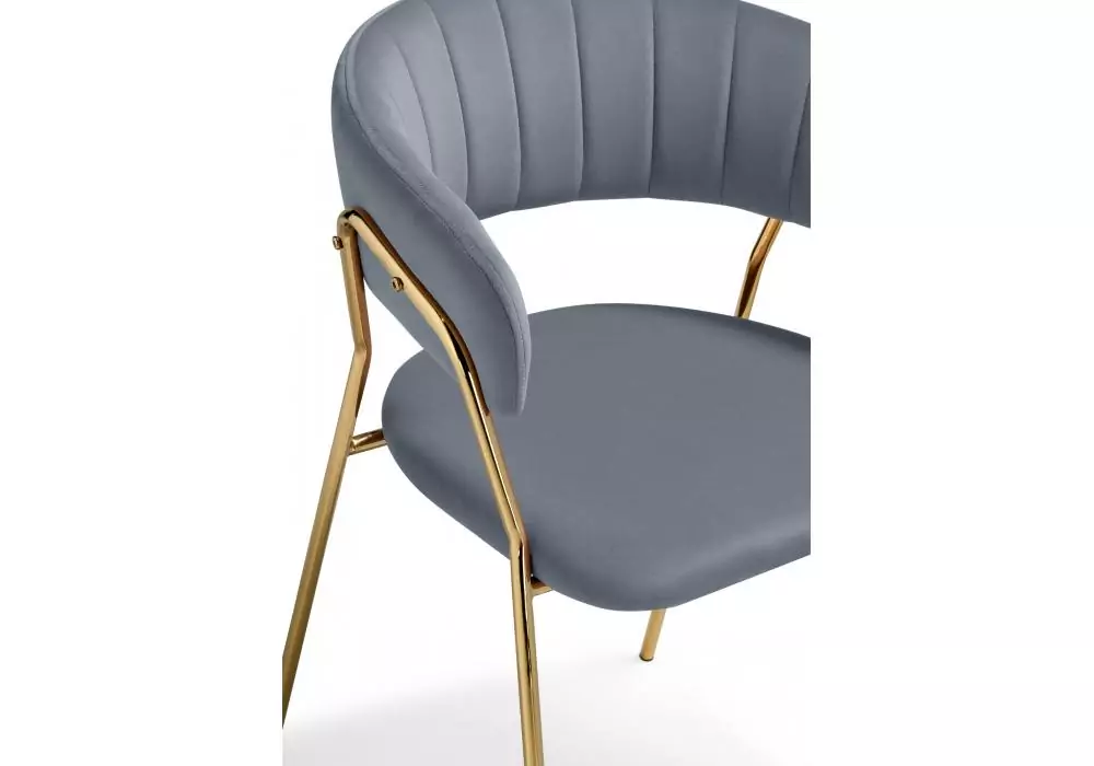 Стул на металлокаркасе Woodville Kamelia 1 gray / gold – дополнительное изображение продукта