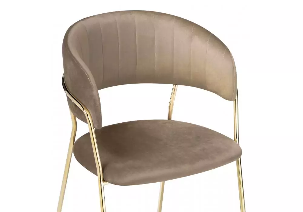 Стул на металлокаркасе Woodville Kamelia cappuccino / gold – дополнительное изображение продукта