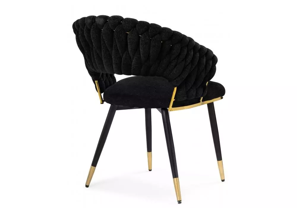 Стул на металлокаркасе Woodville Rakel black / gold – дополнительное изображение продукта