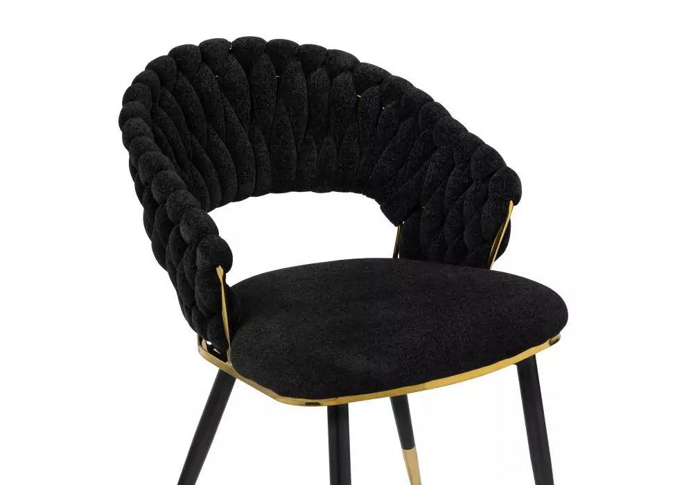 Стул на металлокаркасе Woodville Rakel black / gold – дополнительное изображение продукта